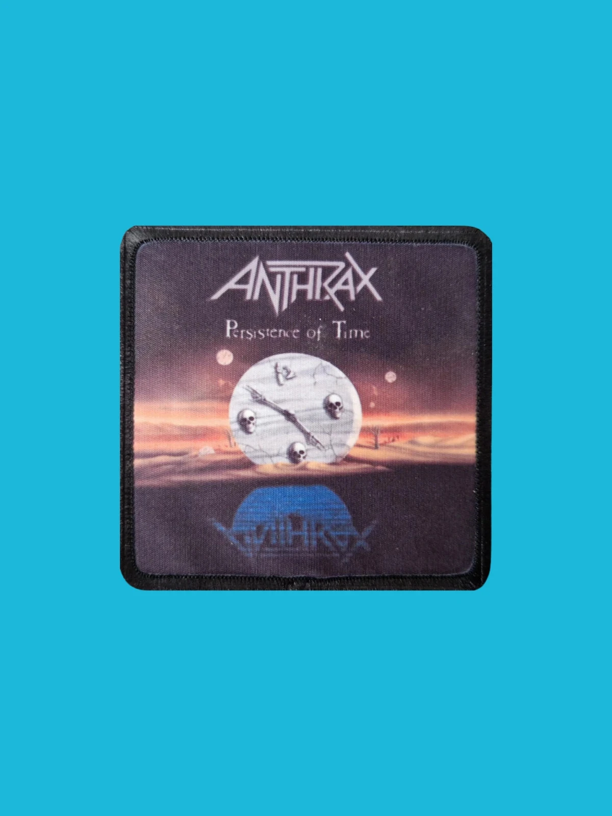Patch Anthrax - Persistence of Time - Imprimé - Carré de 7,5 x 7,5 centimètres